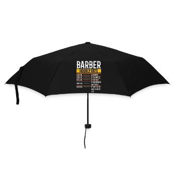Tarif horaire Barbier - Funny Barber Hairdresser - Parapluie standard - noir - Devant