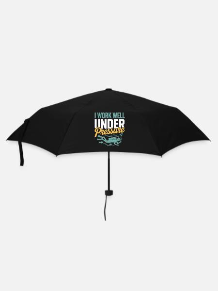 Taucher: Ich Funktioniere Gut Unter Druck - Regenschirm (klein) - Schwarz