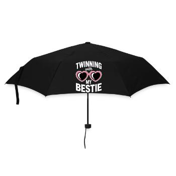 Beste Freundin Spruch Lustige Partnerlook Geschenk - Regenschirm (klein) - Schwarz - Vorne