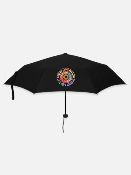 Sunflower Peace Love Hope Diversity - Umbrella (small) - black