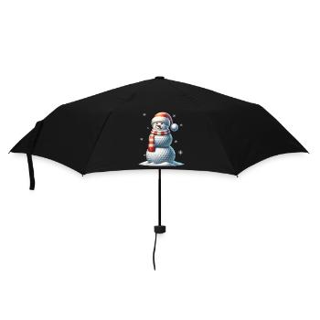 GOlf Christmas Sports Santa Claus - Umbrella (small) - black - Front