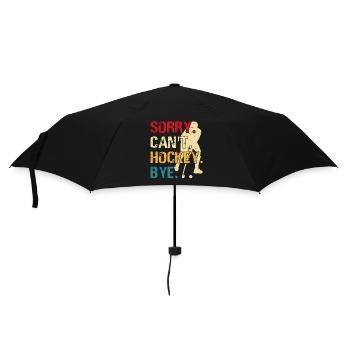 Hockey Eishockey Eishockeyspieler Geschenk - Regenschirm (klein) - Schwarz - Vorne