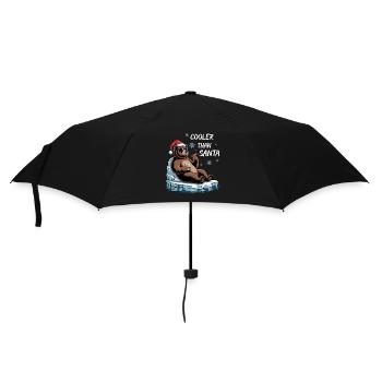 Santa Funny Christmas Christmas with Saying - Umbrella (small) - black - Front
