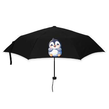 Pinguine Pinguin - Regenschirm (klein) - Schwarz - Vorne