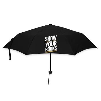 Show Me Your Books Leseratte Buch Lesen Bücher - Regenschirm (klein) - Schwarz - Vorne