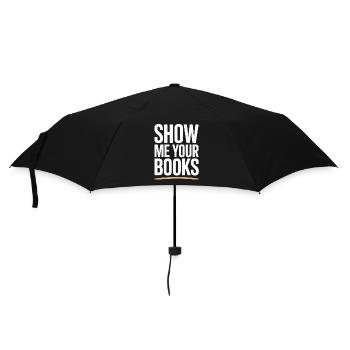 Show Me Your Books Leseratte Buch Lesen Bücher - Regenschirm (klein) - Schwarz - Vorne