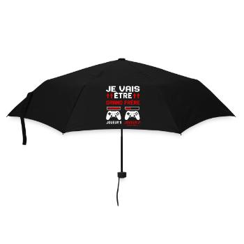 Ich werde ein großer Bruder sein Zukunft großer Bruder Gamer - Regenschirm (klein) - Schwarz - Vorne