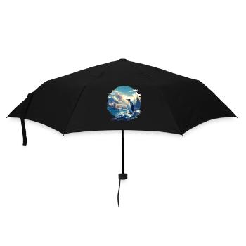 Pinguine Pinguin - Regenschirm (klein) - Schwarz - Vorne