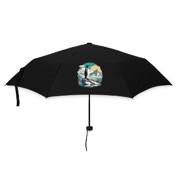 Pinguine Pinguin - Regenschirm (klein) - Schwarz - Vorne