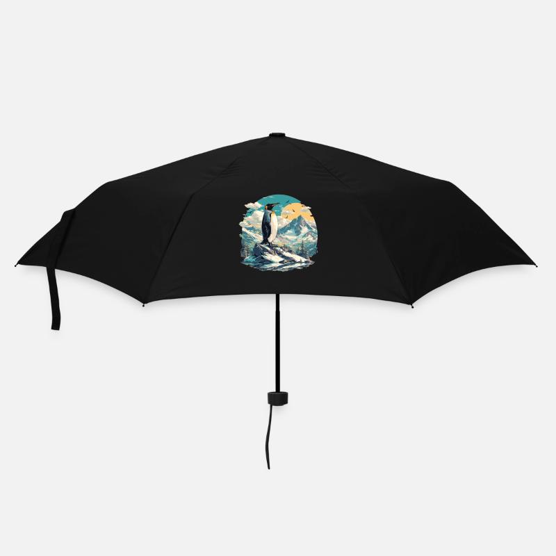 Pinguine Pinguin - Regenschirm (klein) - Schwarz