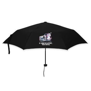 Funny If I Won The Lottery You'd Notice Yacht boat - Umbrella (small) - black - Front