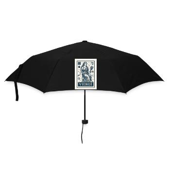 Virgo Star Sign - Astrology - Umbrella (small) - black - Front