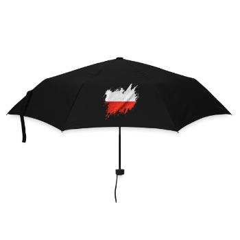 Drapeau de la Pologne, style déchiré - Parapluie standard - noir - Devant