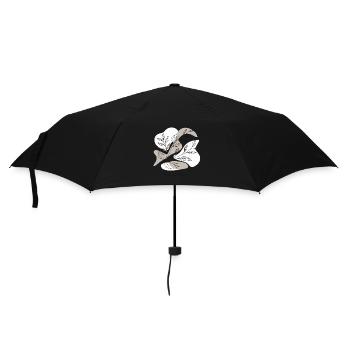 Botanische Linienkunst - Regenschirm (klein) - Schwarz - Vorne