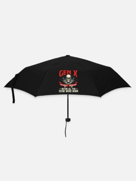 Gen X Badass Generation Retro Nostalgie Zitat - Regenschirm (klein) - Schwarz
