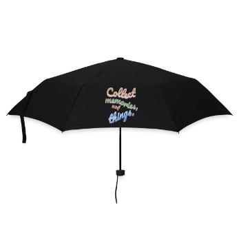 Collect Memories Not Things - Umbrella (small) - black - Front