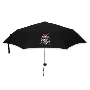 Zebra Christmas Funny - Umbrella (small) - black - Front