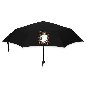 Funny Golf Ball Merry Christmas - Umbrella (small) - black - Front