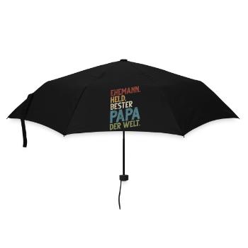 Husband Hero Best Dad In The World Retro - Umbrella (small) - black - Front