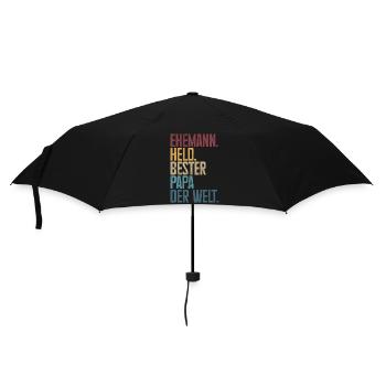 Husband Hero Best Dad In The World Retro - Umbrella (small) - black - Front