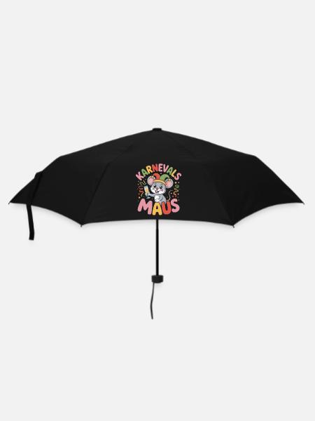 Karnevalsmaus Karneval Köln Kölner Karnevals Maus - Regenschirm (klein) - Schwarz