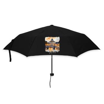 Aquarell des Vatikans - Regenschirm (klein) - Schwarz - Vorne