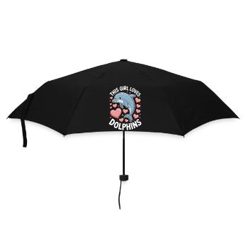 dauphin disant fille drôle dauphin cadeau - Parapluie standard - noir - Devant