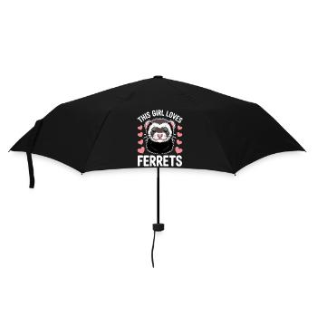 Frettchen Spruch Lustiges Frettchen Geschenk - Regenschirm (klein) - Schwarz - Vorne