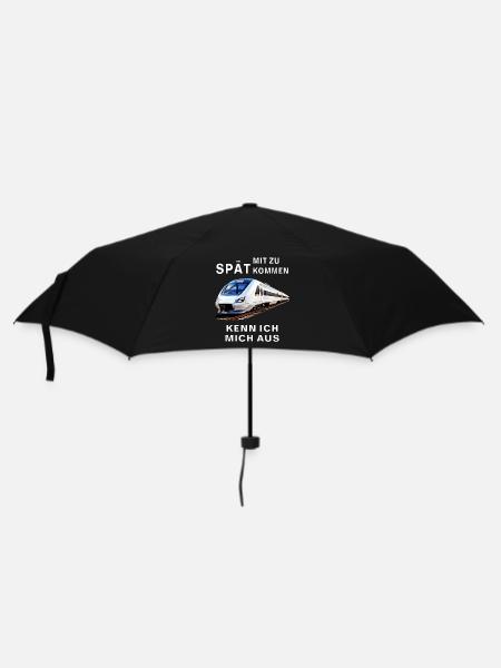 TRAIN I KNOW MY WAY AROUND BEING LATE - Umbrella (small) - black