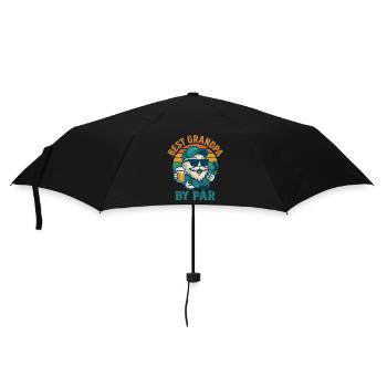 Best Grandpa By Par Funny Golf Männer Frauen Golfer - Regenschirm (klein) - Schwarz - Vorne
