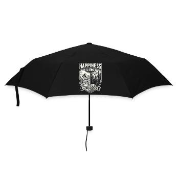 Le bonheur, c’est d’être à l’extérieur, la nature, la randonnée, l’humour - Parapluie standard - noir - Devant