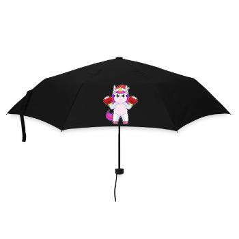 Einhorn Weihnachten Boxen - Regenschirm (klein) - Schwarz - Vorne