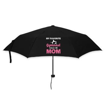 Gymnast Mom Favorite Motif - Umbrella (small) - black - Front