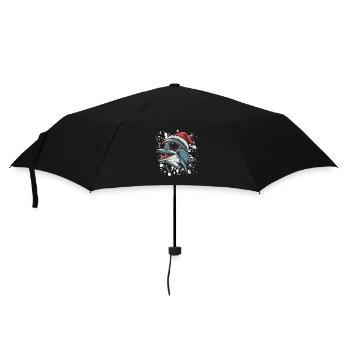 Dauphin Noël Drôle - Parapluie standard - noir - Devant