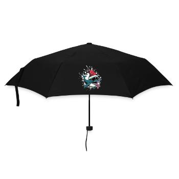 Wal Weihnachten Lustig - Regenschirm (klein) - Schwarz - Vorne