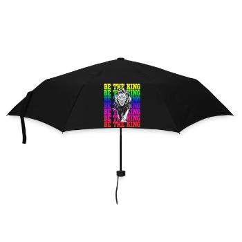 Be the King Rainbow Lion Motif Strong Animal - Umbrella (small) - black - Front
