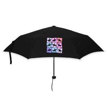 Horse Riding Rider Horses Women Children Girls - Umbrella (small) - black - Front