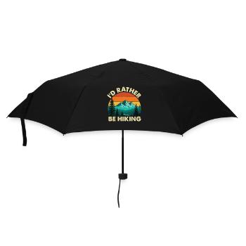 I'd Rather Be Hiking Funny Outdoor Enthusiast - Umbrella (small) - black - Front