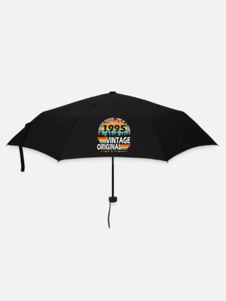 Vintage_1995_Jahrgang_geboren_Retro_Geburtstag_ - Regenschirm (klein) - Schwarz