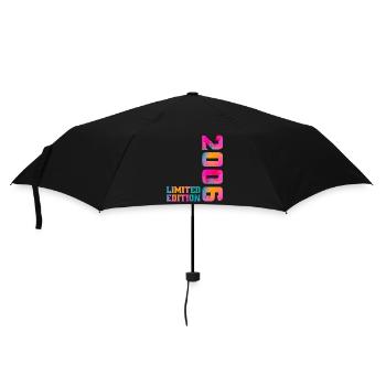 2006 Limitiertes Geburtstagsgeschenk für Mädchen - Regenschirm (klein) - Schwarz - Vorne