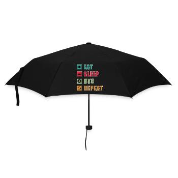Eat Sleep BTC Repeat T-Shirt Design - Parapluie standard - noir - Devant