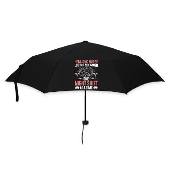  Night Shift Hem/Onc Nurse Badge Reel Hematology - Umbrella (small) - black - Front