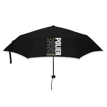 Geprüfter Polier 2026 - Regenschirm (klein) - Schwarz - Vorne