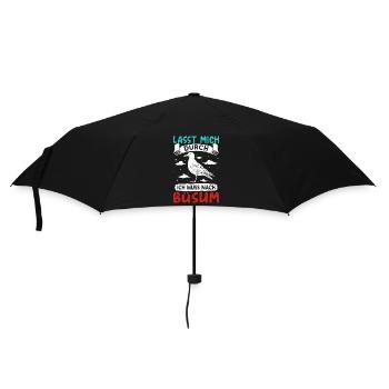 Nordsee Urlaub LASST MICH DURCH MUSS NACH BÜSUM - Regenschirm (klein) - Schwarz - Vorne