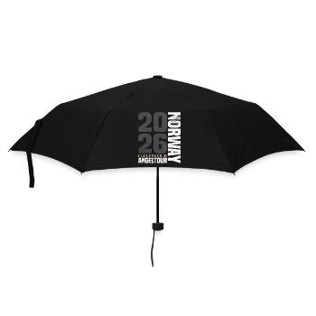 Angeltour Norwegen Flatanger - Regenschirm (klein) - Schwarz - Vorne