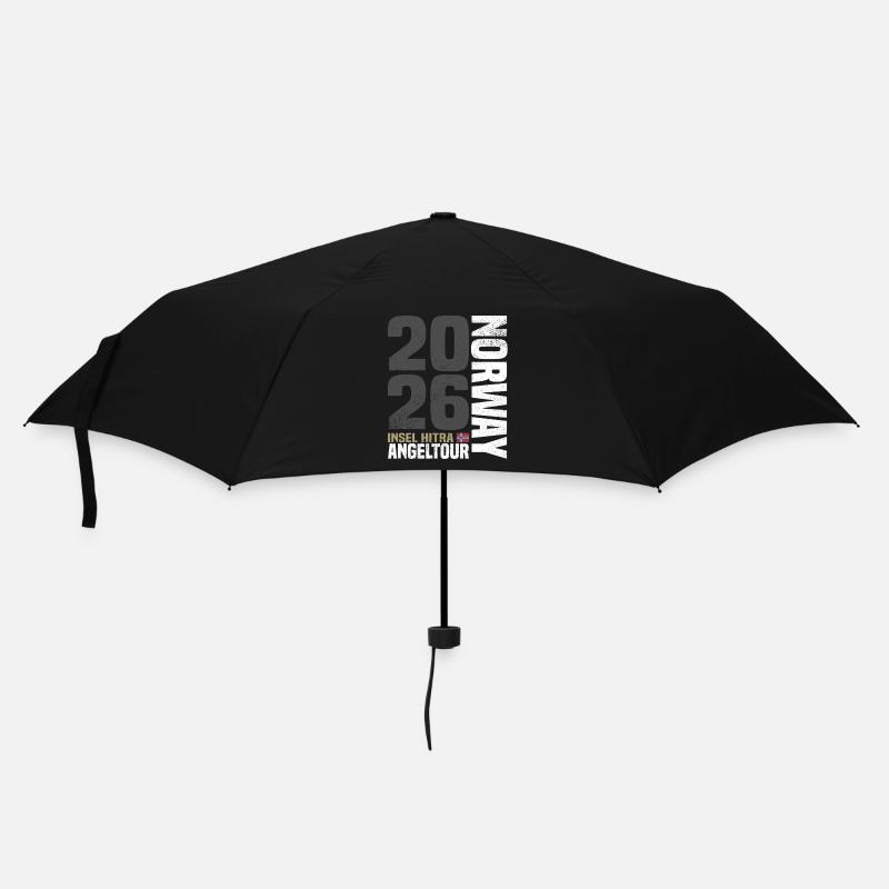 Angeltour Norwegen Hitra - Regenschirm (klein) - Schwarz