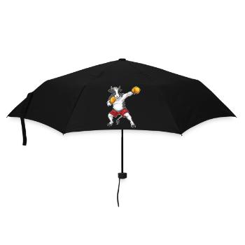 Kuh Boxer Boxhandschuhe Boxen - Regenschirm (klein) - Schwarz - Vorne