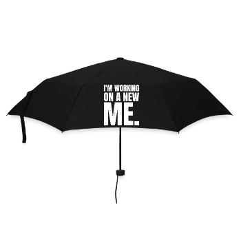 Ich arbeite an einem neuen Ich - Regenschirm (klein) - Schwarz - Vorne
