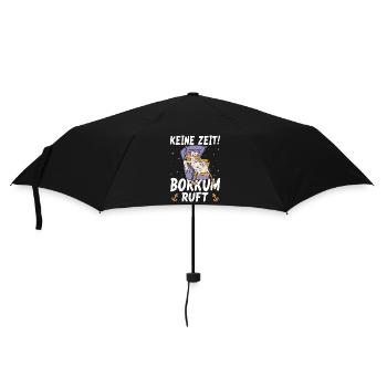 Vacances à la mer du Nord PAS DE TEMPS BORKUM APPELLE DES CHOSES DRÔLES - Parapluie standard - noir - Devant