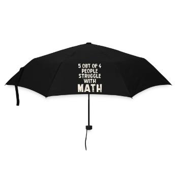 5 out of 4 people struggle with math - Umbrella (small) - black - Front